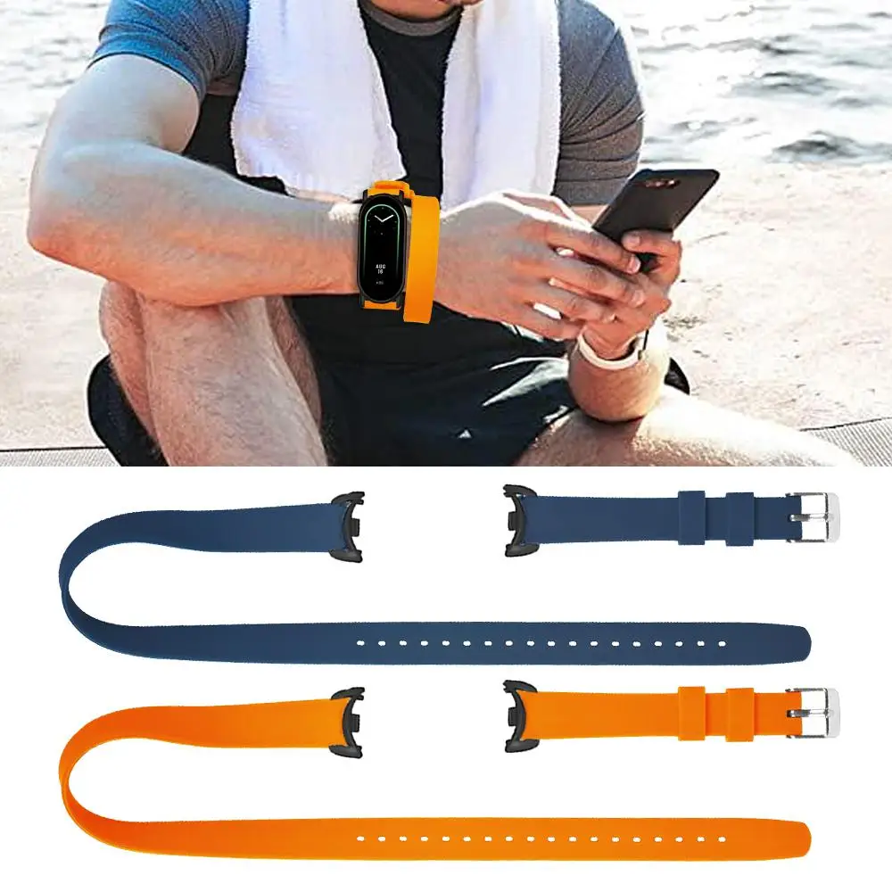 

Silicone Watchband for Mi Band 8 Smart Watch Breathable Comfortable Sport Loop Watch Belt Replacement Extended Wristband