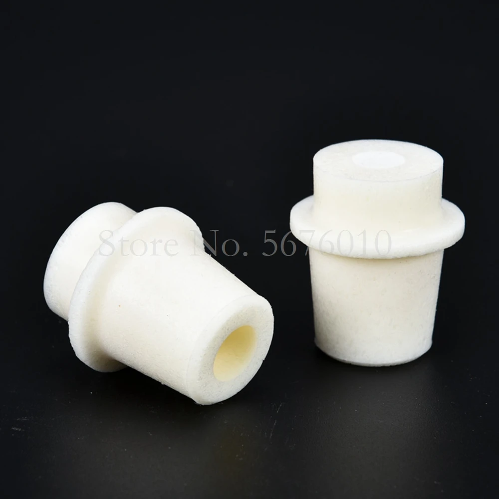 5pcs flask plug Laboratory Silicone Bung With Hole Stoppers Airlock Bubbler Triangular flask plug stopper