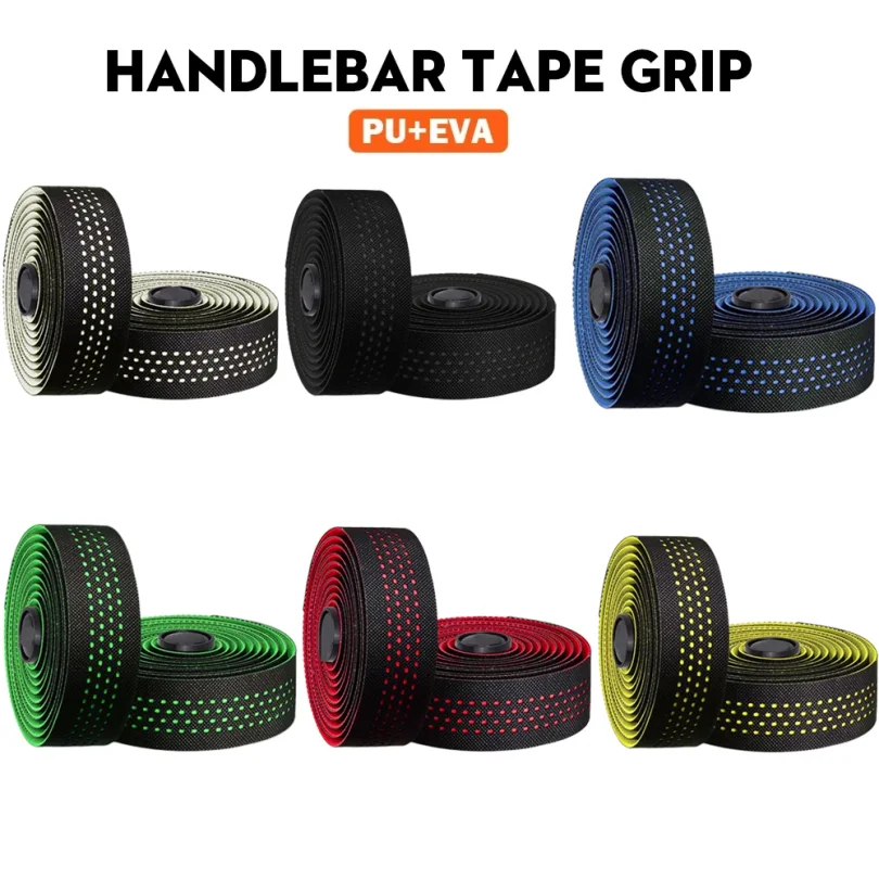 Road Bike Tape Grip PU EVA Bicycle Handlebar Tape Ventilation Woave Leather Cycling Accessories Road MTB Bike Bar Handlebar