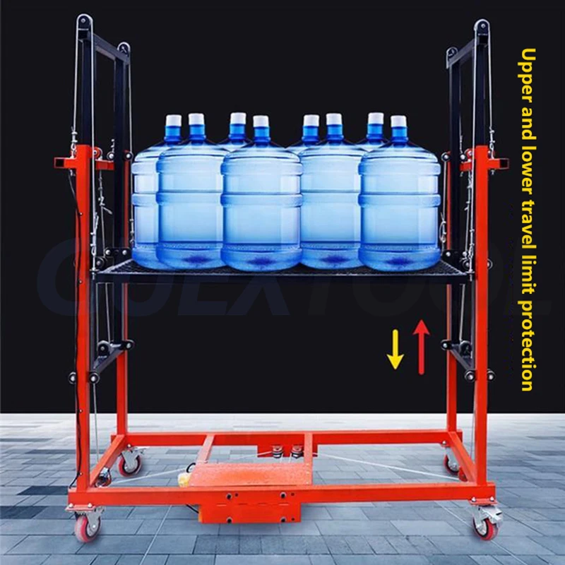 Electric Lifting Scaffolding Automatic Folding Mobile Remote Control Indoor Construction Site Decoration Shelf New Lift Plate