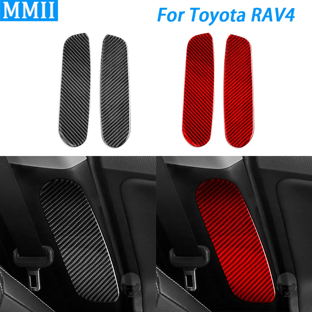 

Для Toyota RAV4 2016-2017 углеродное волокно, обе стороны, передняя дверь, стойка, панель, крышка, отделка, украшение салона автомобиля, аксессуары, наклейка
