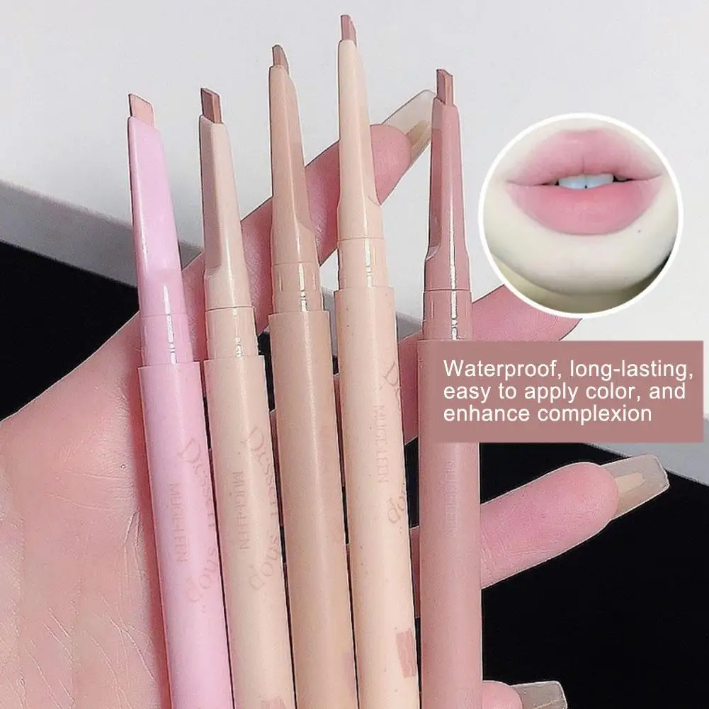 

MUGE LEEN Milk Matte Smooth Lip Liner Pen Long Lasting Waterproof Pink Lip Stick Nude Tint Lipliner Lip Lipstick Pencil Mak M8I2