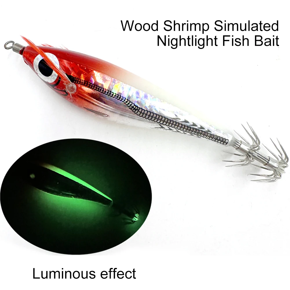 Leurre de pêche à Double couche avec lumière LED, appât électronique  étanche pour la pêche à la crevette, au calmar, à la turlutte, avec hameçon