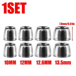 Premium Silicone Eartips Set - Soft Noise - Cancelling Earbud Tips (S/M/L/XL) (4 in 1 - Black)