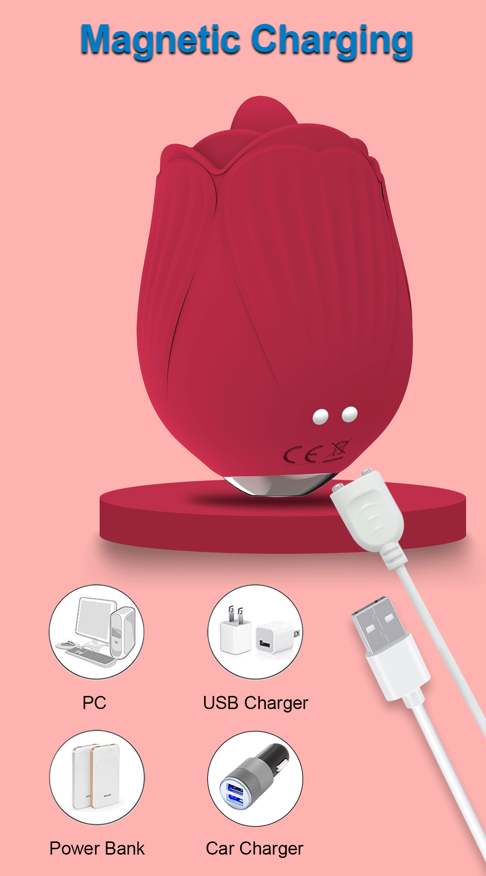 Rose Clit Vibrators for Women with Tongue Licking Vibrator Female  Clitoris Stimulator Massager Sexy Toys Good_voghion.com