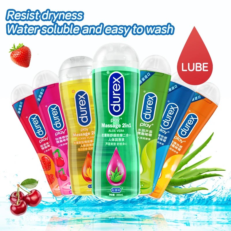 Durex 50ml200ml Lubricant Fruit Based Water Based Lubricant Massage Orgasm Anal Vaginal For Couples