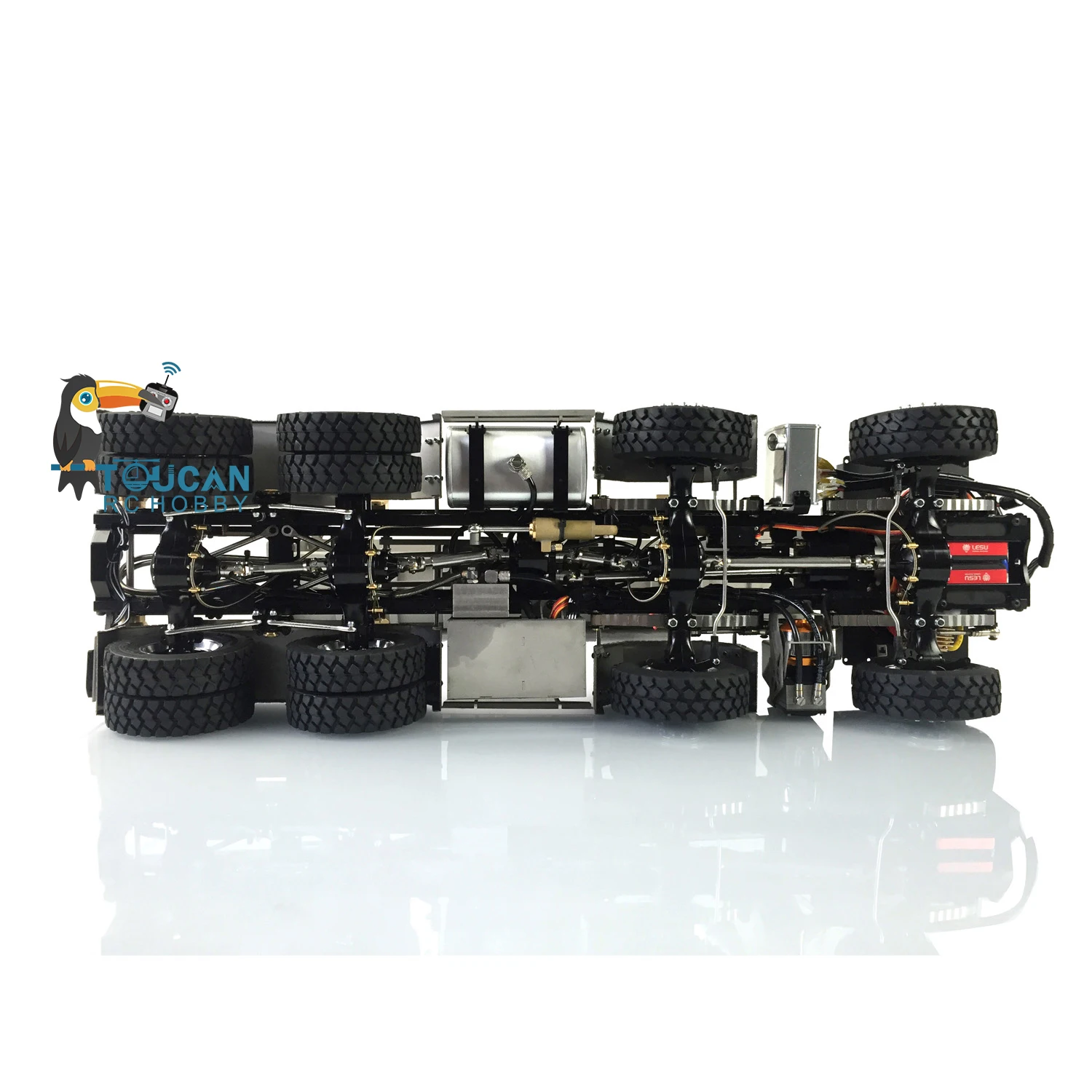 Toys 1/14 8x8 Metal LESU Hydraulic RC Roll On/Off Dump Truck TOUCAN Ready to Run RTR Painted Finished Full Dumper Cars Vehicle 6