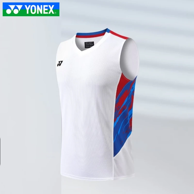 Yonex men's shorts sleeveless short sleeve badminton game training clothes quick dry breathable sweat absorption top T-shirt badminton shorts