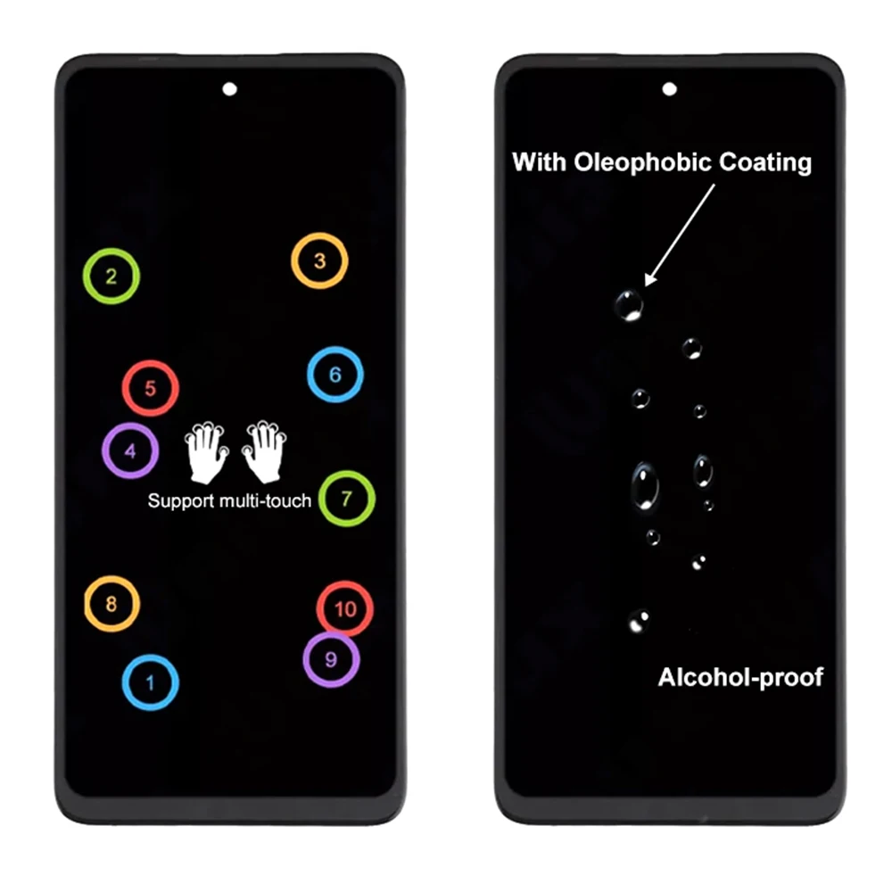모토로라 모토 G8 파워 라이트용 AMOLED LCD 디스플레이, 프레임 터치 디지타이저 포함, XT2055-2 LCD 교체, 6.5 인치