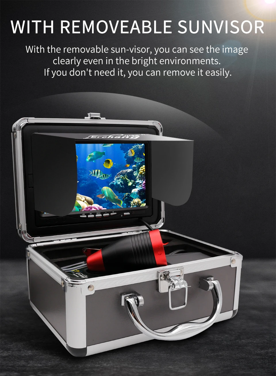 Erchang Underwater Fishing Camera 7 inch 24PCS Lights 1000TVL