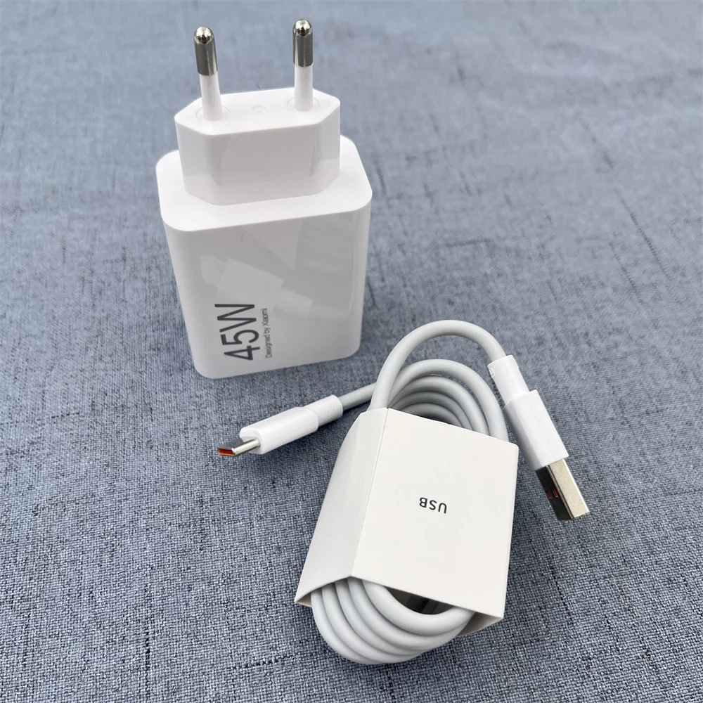Xiaomi Pad 7 Charger Original 45W USB Fast Charger EU Power Adapter 6A 2M 1.5M Type C Cable For Redmi Note14 13 12 Pro Mi 13t 12