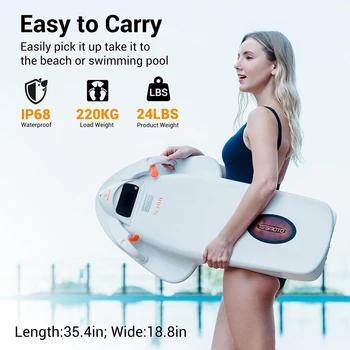 TESMOTO Electric Surfboard 40-80 Minutes Playtime Water Sports Bodyboard Electric Kickboard for Women/Men Swimming Pool 1