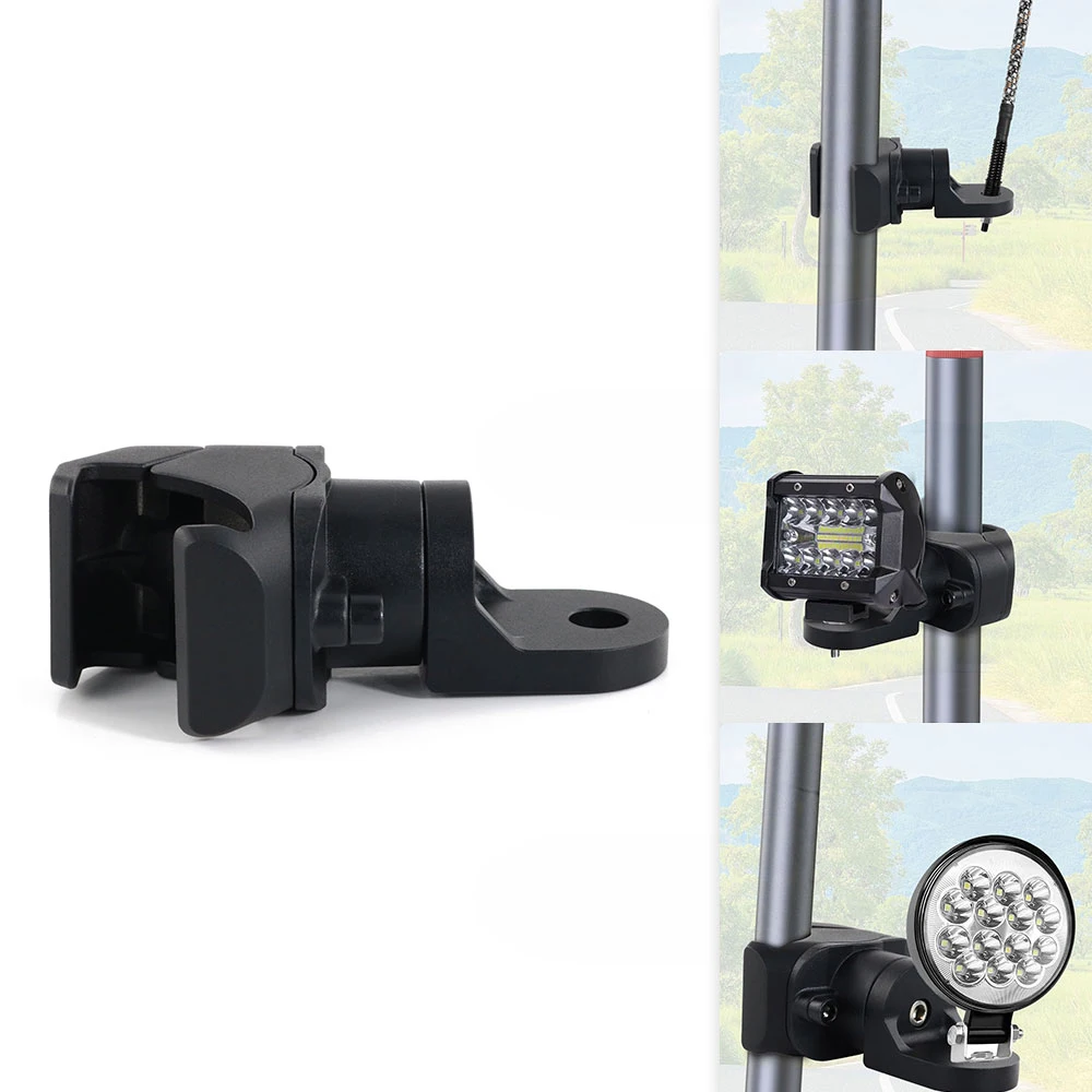 UTV Flag Mount LED Whip Light Bracket Adjustable for Light Bar 1.5 to 2