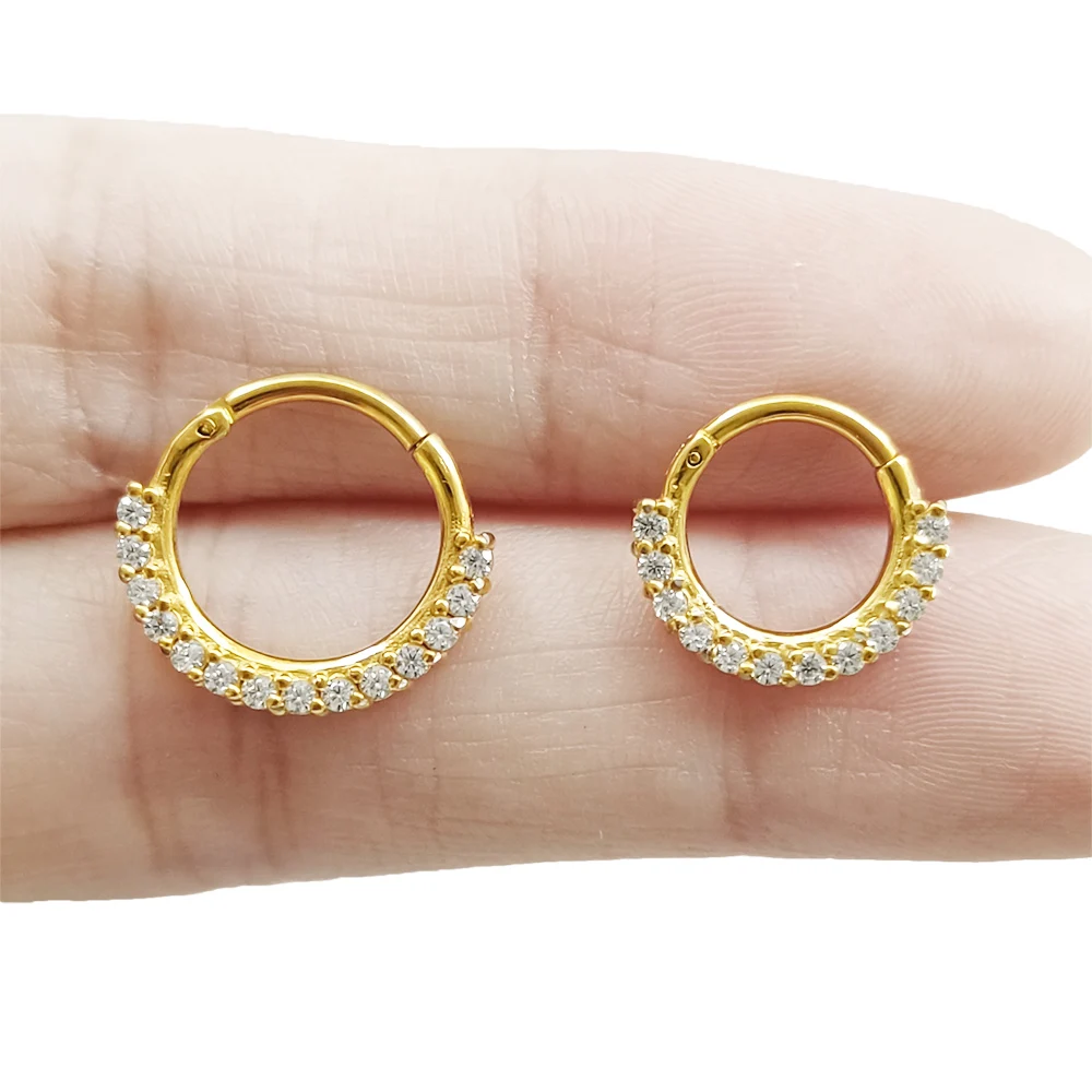 Anello Piercing Ventaglio Di Cuori Clicker - Foto 2