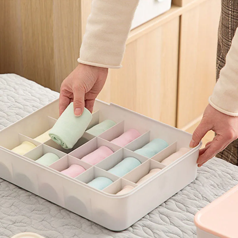 Storage Drawer Divider Boxes Bra Underwear Panties Socks Organizer Holder Stacked Finishing Box