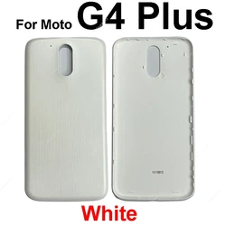 Enhanced Rear Battery Cover Case for Motorola Moto G5 and G4 Plus (G4 Plus - White)