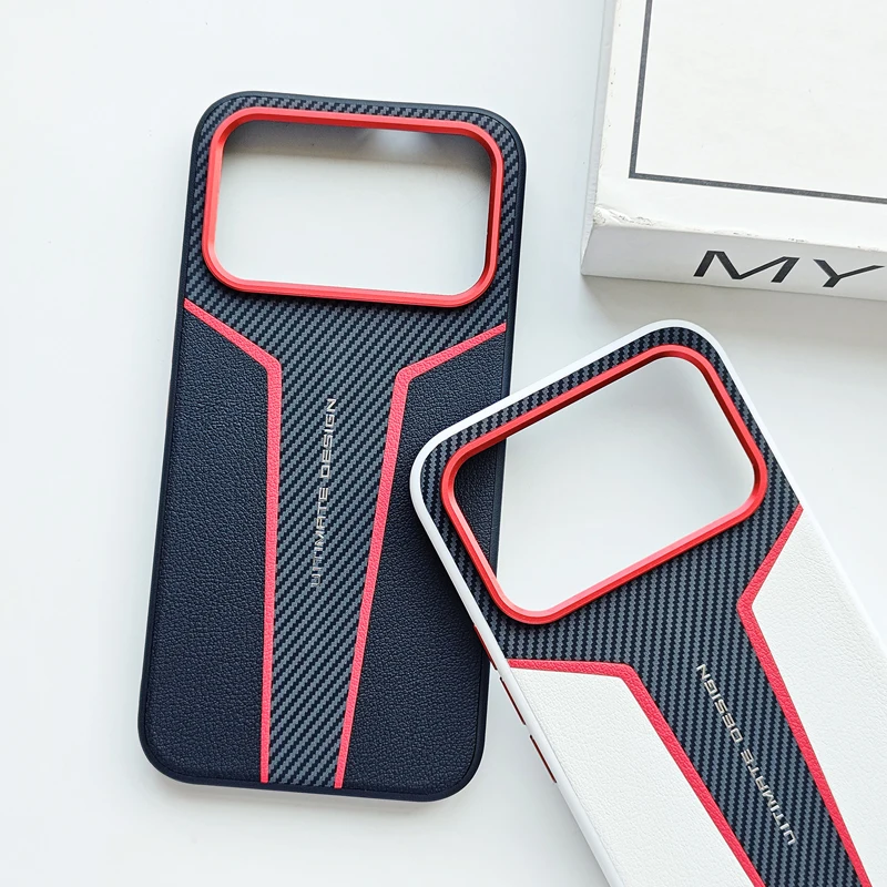 Ultra-Thin Non-Slip Color Block Leather Phone Case