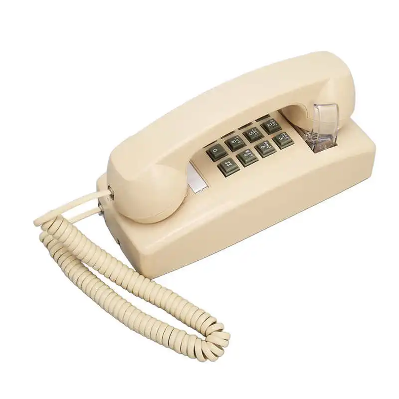 Téléphone Fixe Vintage Blanc – Style Ancien, Look Rétro Pour La Déco