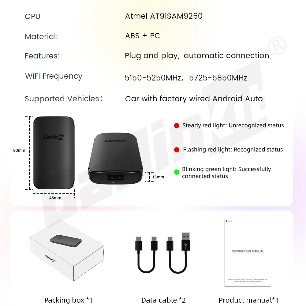 CarlinKit A2A  , ȵ̵ ڵ ÷  ÷ AA  , OEM ȵ̵ ڵ ȣȯ ڵ  ׷