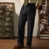 Red Tornado Double Pleated Wide Leg Denim Trousers Vintage Style Pants For Men 4