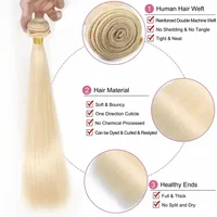 Extensions de cheveux humains brésiliens blonds 613, lisses, 1/3/4 lots, 34, 36, 38, 40 pouces, Offres spéciales lots de mèches blond miel 5