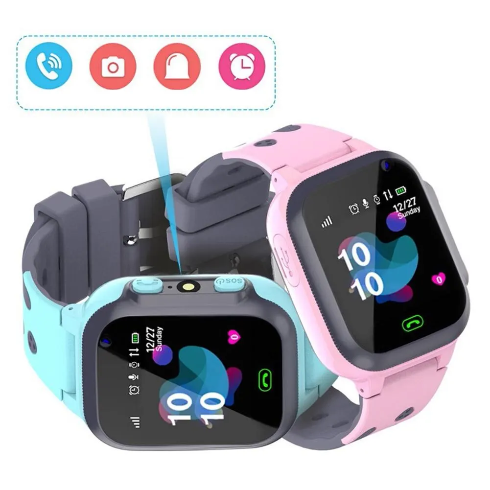 Smart Watch Kids Gift Child Watches For Boy Girl SIM Card Call Phone With Light Touch Screen Sport LBS Location Tracker S1 Clock