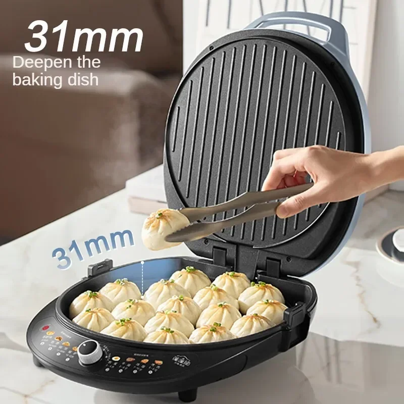 スーパー-両面加熱パンケーキグリル,クレープメーカー,スチーム