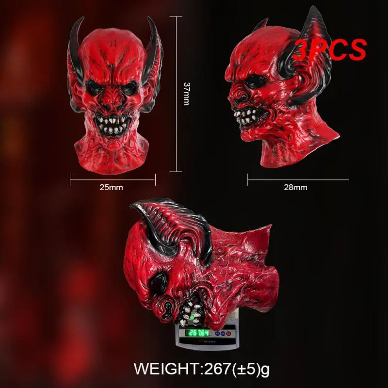 

3PCS Vampire Mask Scary Dracula Monster Latex Mask Halloween Costume Party Horror Demon Zombie Cosplay Props Novelty Costume