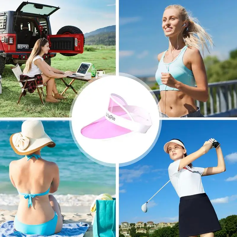 Women Man Transparent Summer Sun Visor Party Casual Clear Adult Sunscreen Cap Sunhat Unisex Outdoor Hat
