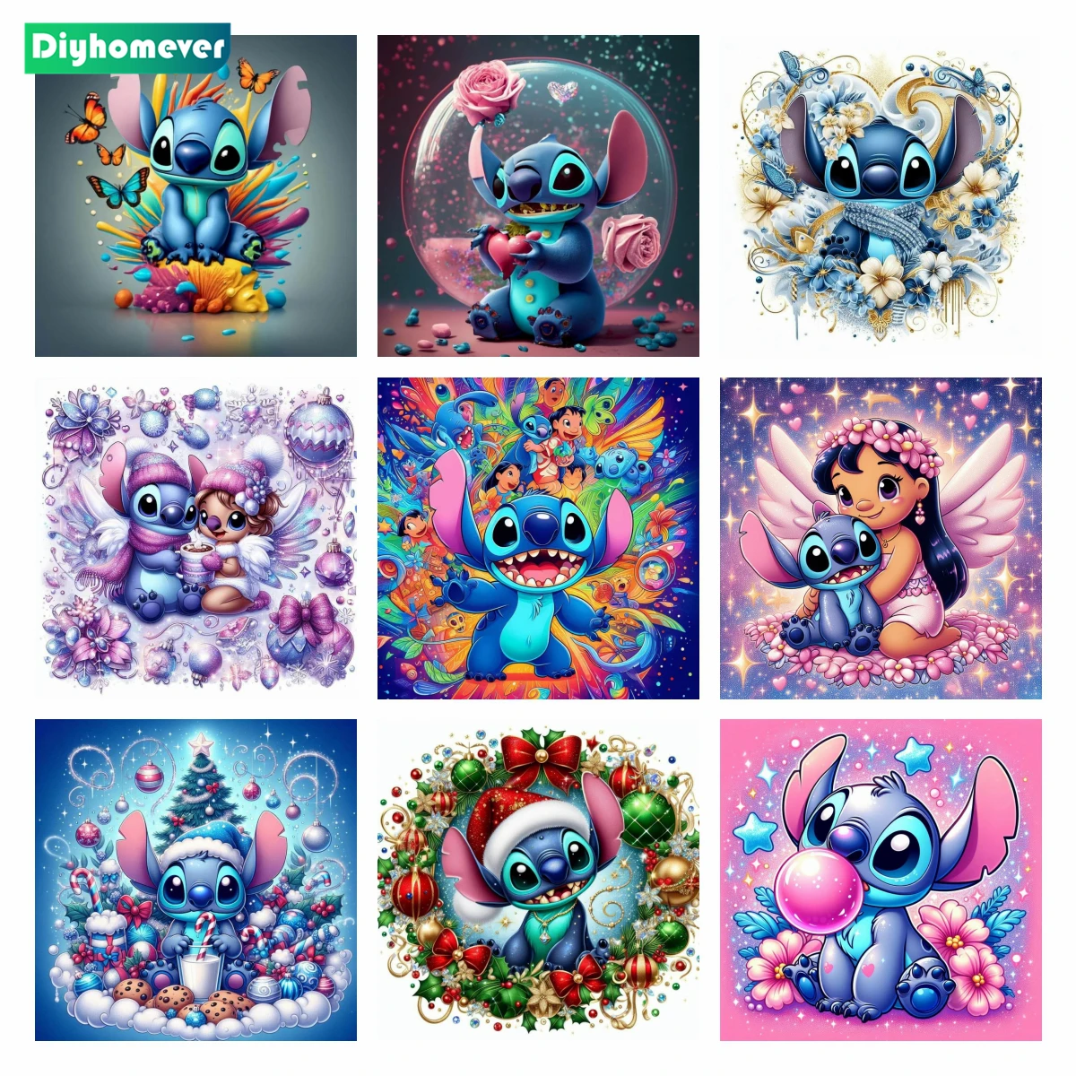 

Disney DIY Diamond Painting Lilo & Stitch Diamond Embroidery 5D Full Drill Cartoon Mosaic Picture Home Decor Children's Gifts