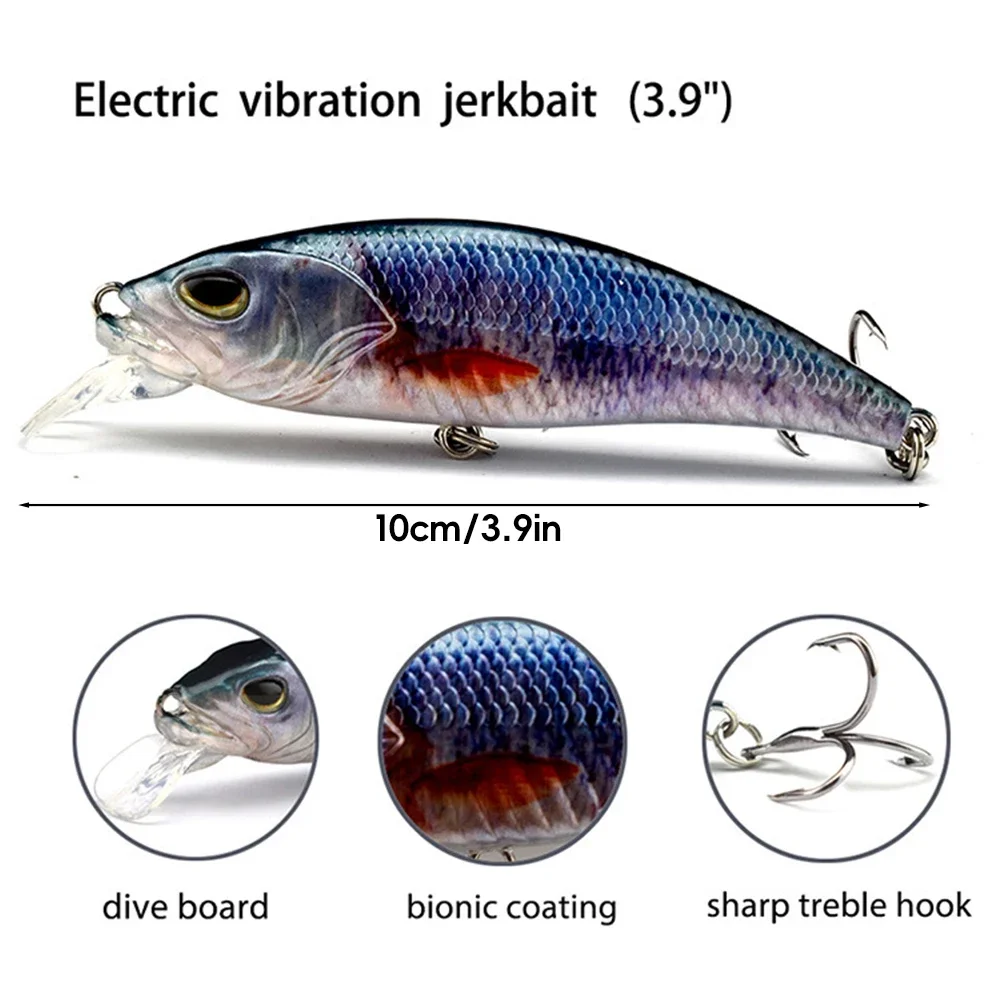 1Pc lure Robotic Swimming Lure USB Rechargeable LED Light Multi Jointed Swimbait Inteli Self-Propelling Electric Fishing Tackle