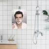 Anti-Fog Acrylic Mirror With Wall Suction Shower Mirror For Man Shaving Women Makeup Portable Travel Bathroom Mirror 4