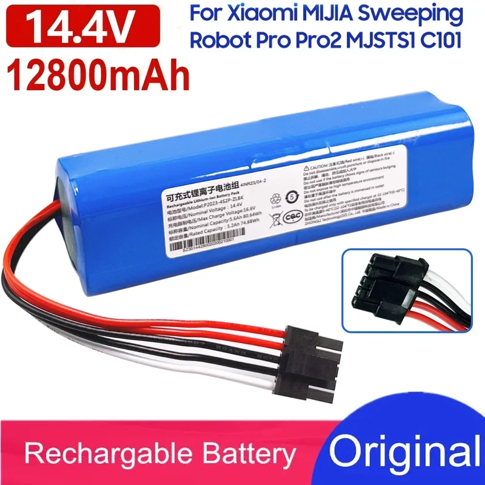

100% New 14.4V 12800mAh Li-ion Battery D099-4S2P For Xiaomi Mi Robot Vacuum-Mop 2 Pro MJST1SHW MJSTS Battery Accessories Parts