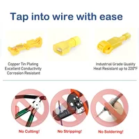 120 ชิ้น/ล็อต T1T2T3 Quick Splicing ขั้วต่อสายไฟ, T ประเภทไม่มีแถบฉนวน Terminal Block Kit 4