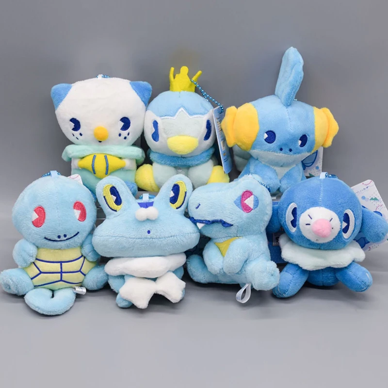 

10CM Pokemon Stuffed Plush Quirtle Totodile Mudkip Piplup Oshawott Froakie Popplio Ornaments Pendant Doll Plush Kids Toys Gifts