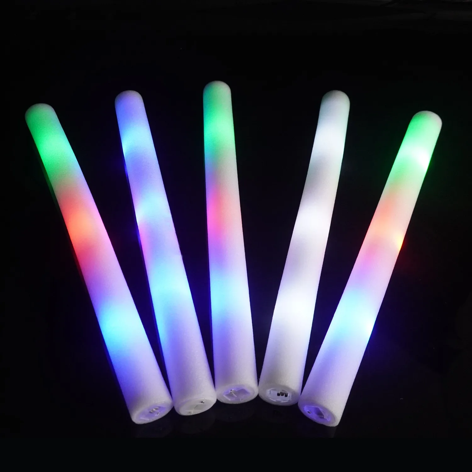 5/10/20/30pcs Colorful LED Foam Sticks Light Up Sticks Cheer Tube