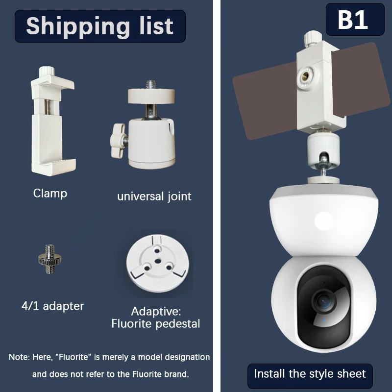 Videoüberwachungshalterung Kein Bohren erforderlich. Installation an Türrahmen und Fenstern. Drehbar. Kompatibel mit TP-LINK, Xiaom