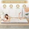 Folding Mattress, 4 Inch Memory Foam Tri-fold Mattress with Breathable & Washable Bamboo Fiber Fabric Cover, Foldable Floor 5