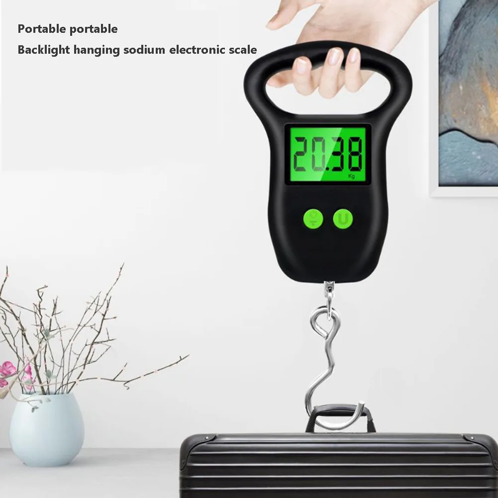 Portable 50Kg Hanging Scale Pro Digital Backlight Electronic Fishing Weights Pocket Scale Luggage Weighing Device portable scale,digital scale,pocket scale,luggage scale,luggage weight scale,hanging scale