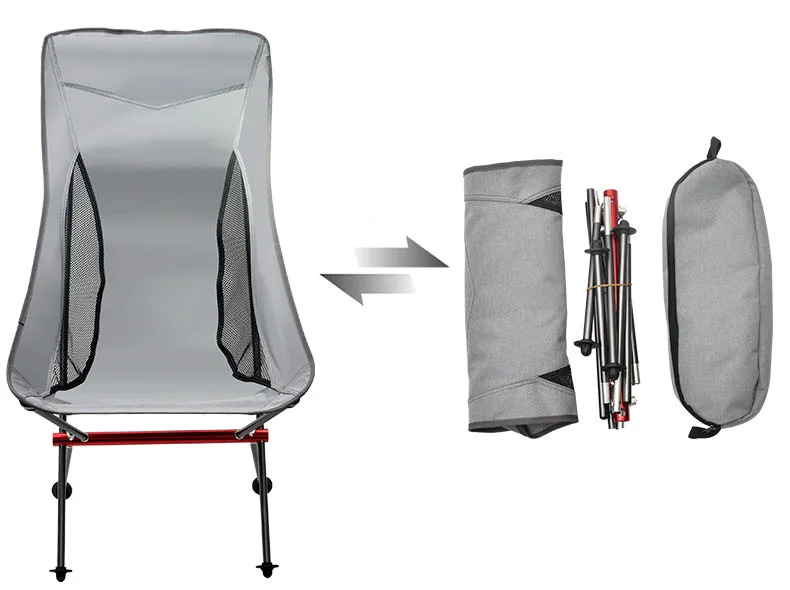 Description Picture 2 of itemOutdoor Ultralight Folding Chair Alloy Portable Backrest Beach Moon Chair Fishing BBQ Self-driving Camping Stool