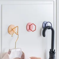 Nordic Art Wall Hook Iron Adhesive Hanger Hook Bedroom Wall Door Wardrobe Hook Non Marking Nail Free Holder 1