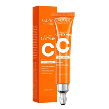SADOER Vitamin C Eye Cream Anti Dark Circles Eyes Bags Remover Moisturizing Brightening Firming Skin Care Products for Eyes 1