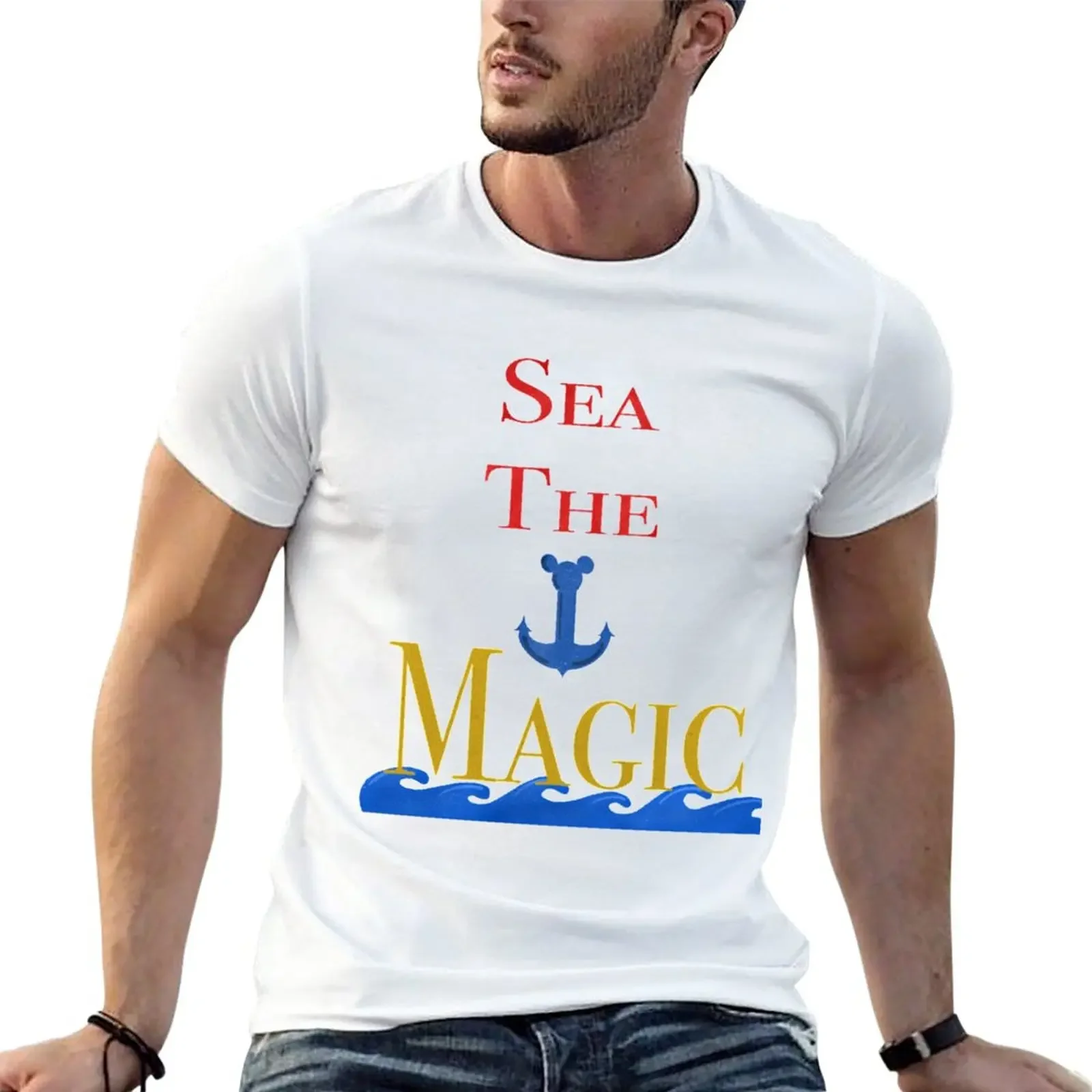 

Sea The футболка "Магия", летний топ, винтажная одежда, футболки, черные футболки для мужчин