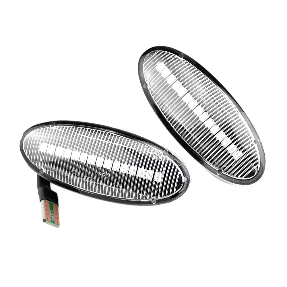 

Автомобильные светодиодные динамические боковые габаритные огни указатели поворосветильник для Nissan Qashqai J10 X-Trail T31 Cube Juke Leaf Micra белый