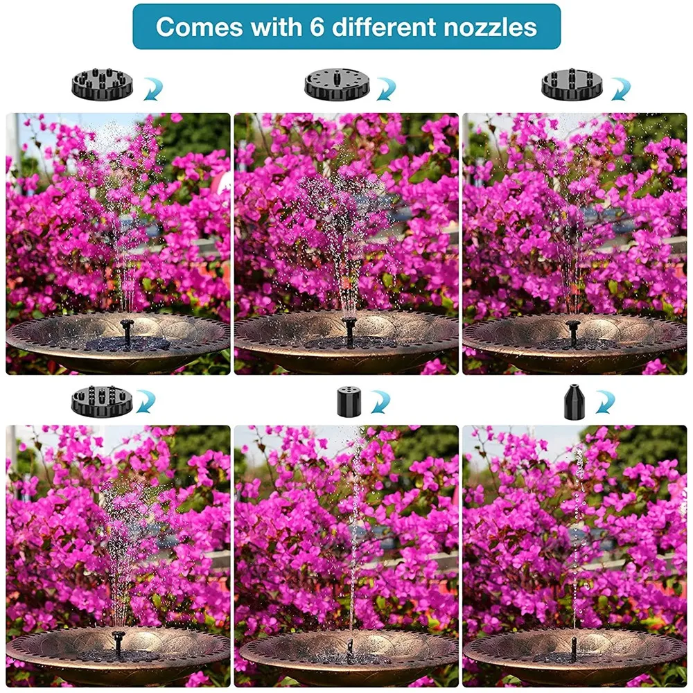 Solar Fountain Pump Solar Water Pump Garden Pond Fountain 13cm