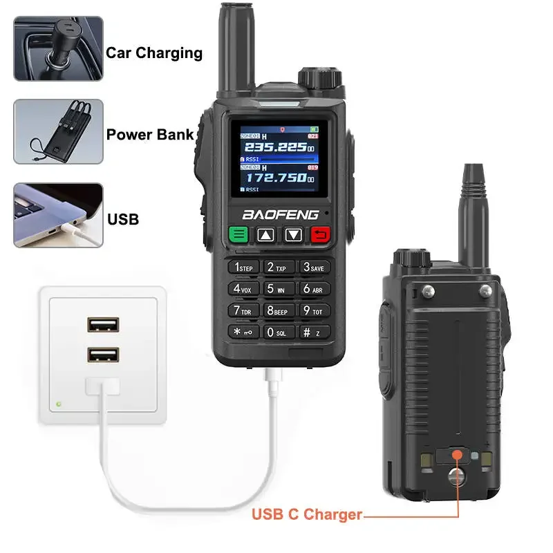 Baofeng UV18 Pro Max GPS Walkie Talkie UHF VHF FM Air Band 108-136MHz Six-Band Long Standby UV-18 Pro max Radio Upgrade UV17 Pro 4