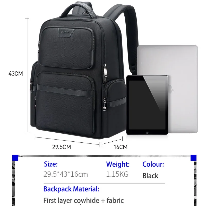 bopai men’s business backpack large capacity 15.6 inch laptop backpack outdoor school backpack fashion travel shoulder bag BOPAI Men’s Business Backpack Large Capacity 15.6 Inch Laptop Backpack Outdoor School Backpack Fashion Travel Shoulder Bag 6
