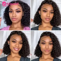 Perruque Bob Lace Front Wig péruvienne Remy naturelle-ALIPEARL, cheveux courts, Deep Wave, 13x4, pre-plucked, pour femmes africaines 5