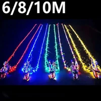 6/8/10m 3D Lighting Chinese Dance Dragon Set Outdoor Fitness Stage Performance Ribbons Props New Year Gift Funny Wu Long Toys 1