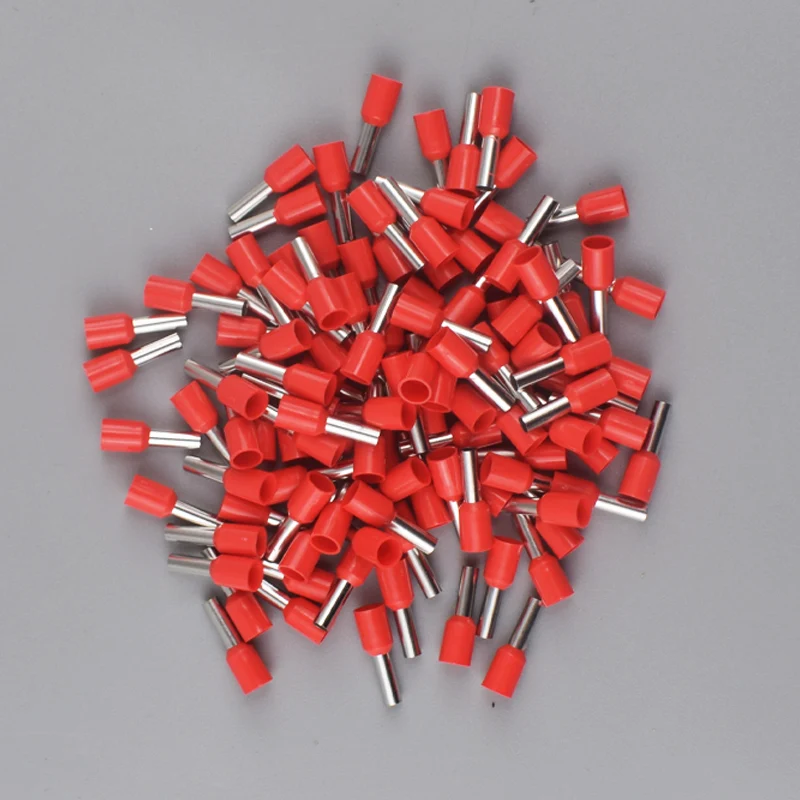 Insulated Cord End Terminal Crimp Pressure Terminal Ferrules Crimping Terminals Tubular 100PCS/Pack